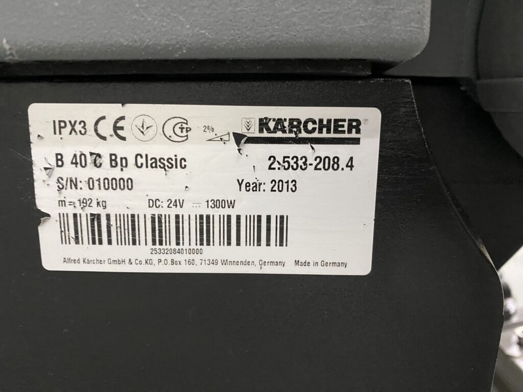 KARCHER Schrob-/zuigmachine B 40 C Bp Classic D51