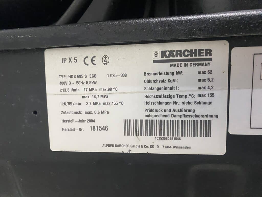 KARCHER HDS 695 M ECO WARMWATER HOGEDRUKREINIGER 400 VOLT