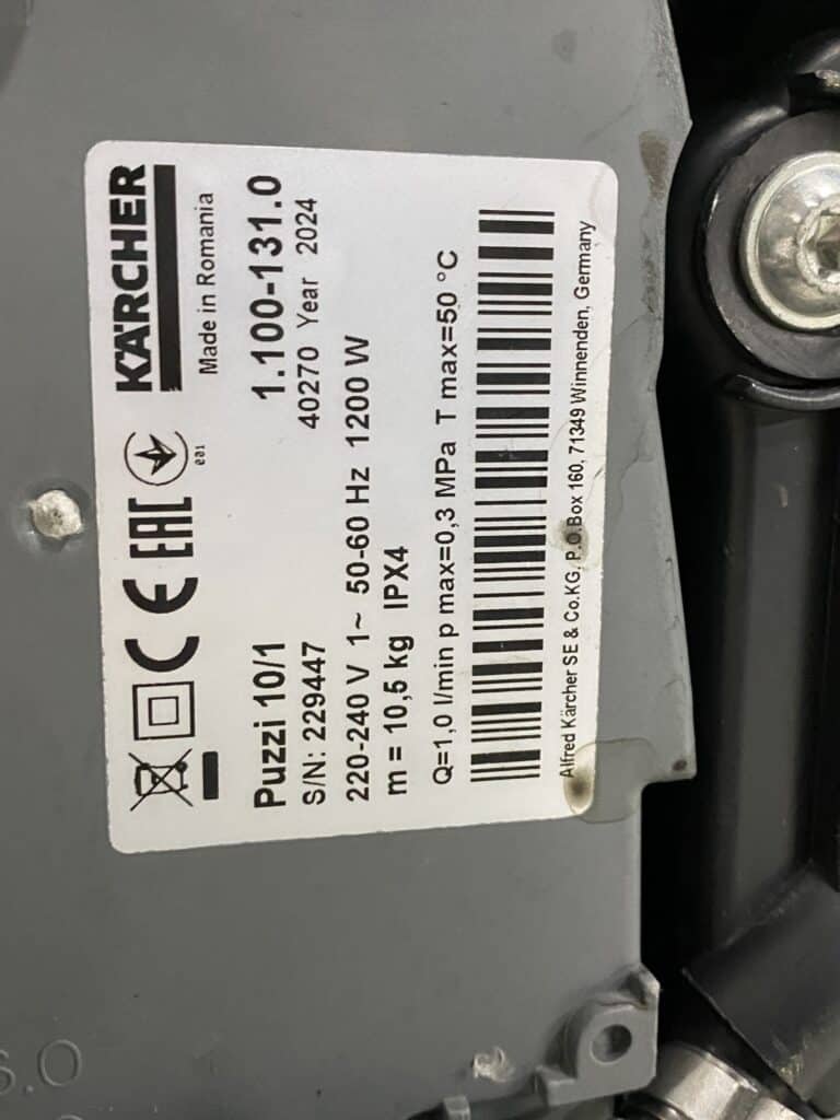 KARCHER SPROEI-EXTRACTIE APPARAAT Puzzi 10/1 2024