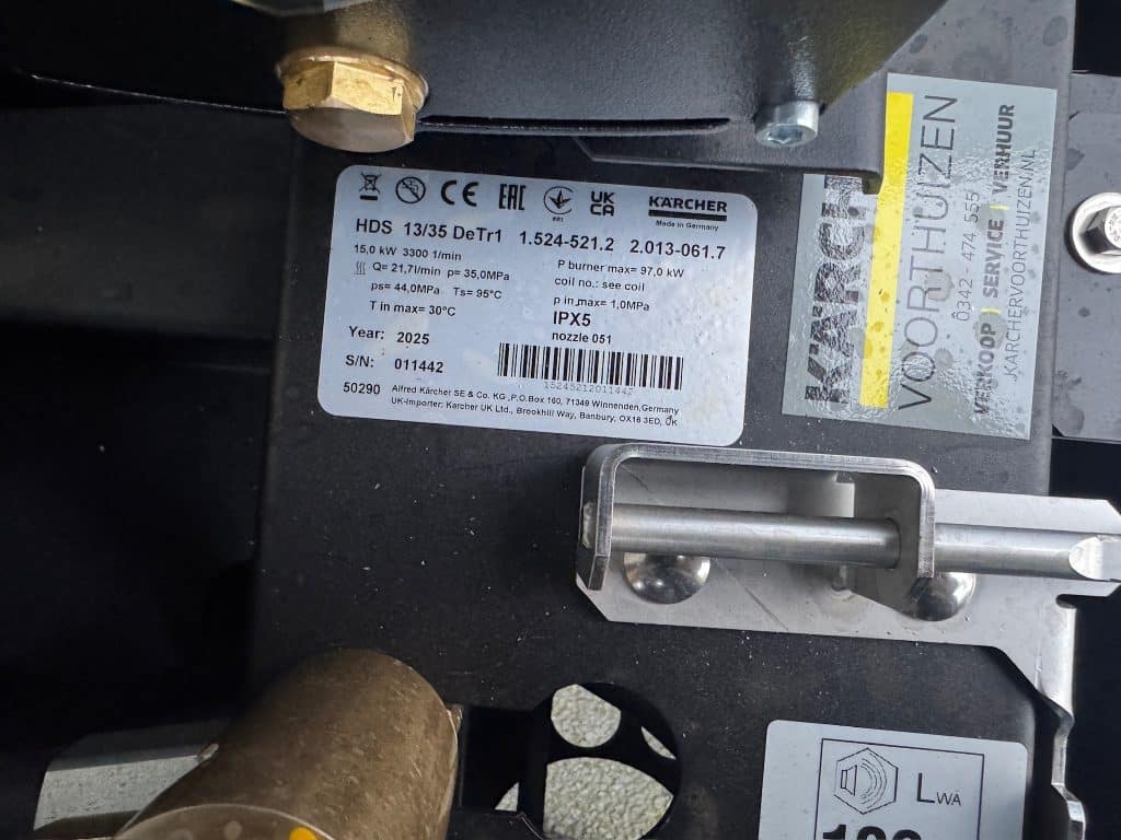 KARCHER WARMWATER HOGEDRUKREINIGER HDS 13/35 trailer 350 BAR