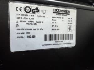 KARCHER HDS 850-4 M WARMWATER HOGEDRUKREINIGER 400V