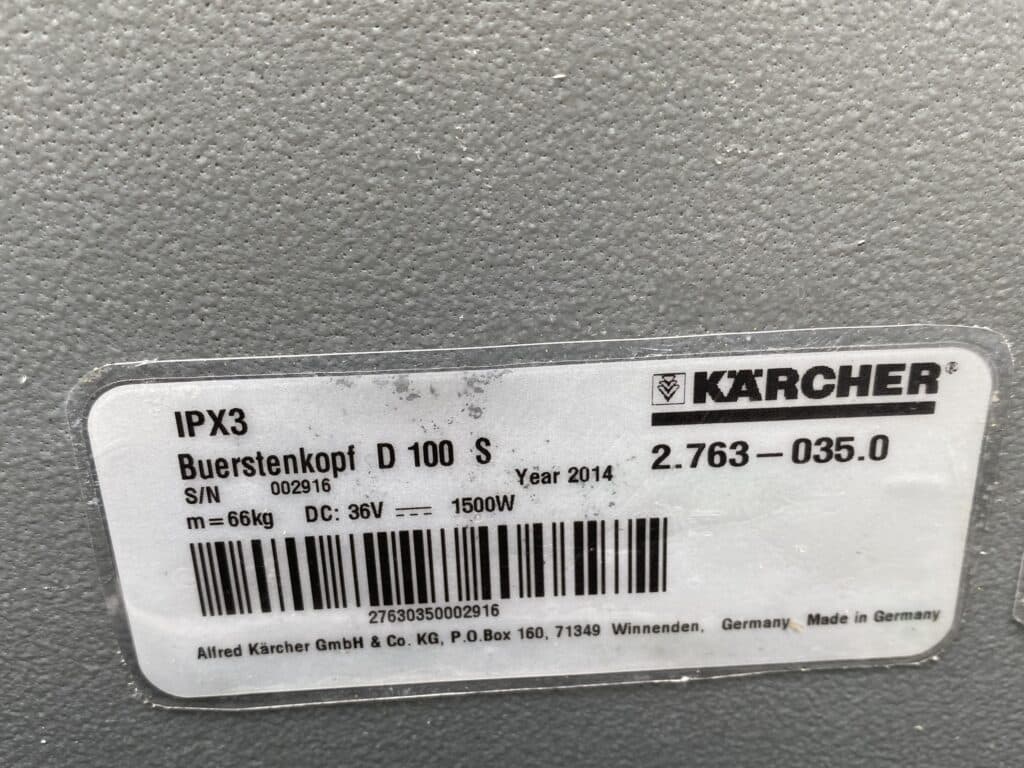 KARCHER SCHROB-/ZUIGMACHINE B 250 R + D 100 S 2014