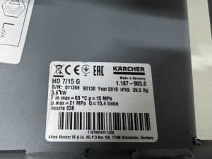 KARCHER HOGEDRUKREINIGER KOUDWATER HD 7/15 G