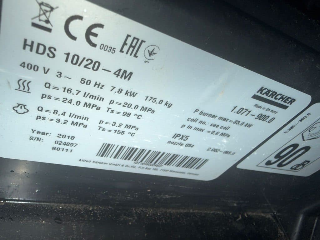 KARCHER HOGEDRUKREINIGER WARMWATER HDS 10/20-4 M 400V