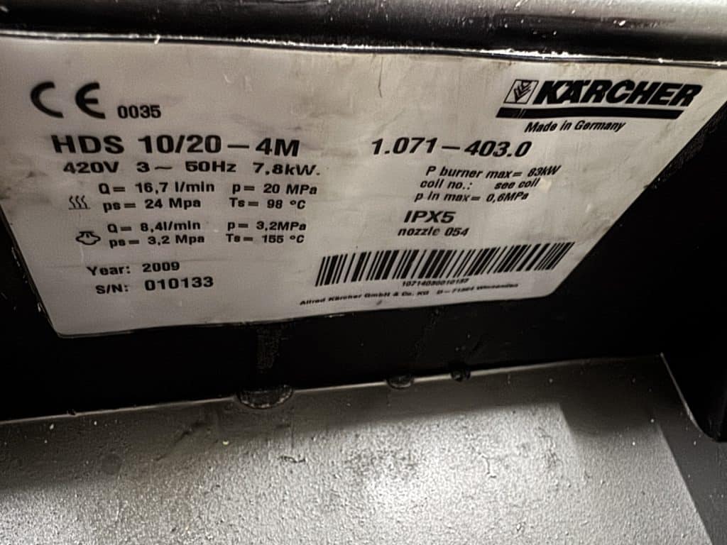 KARCHER HOGEDRUKREINIGER WARMWATER HDS 10/20-4 M 400V