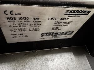 KARCHER HOGEDRUKREINIGER WARMWATER HDS 10/20-4 M 400V