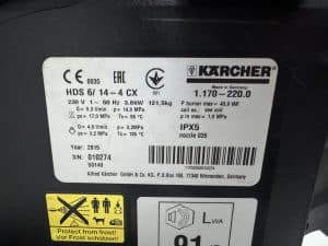 KARCHER WARMWATER HOGEDRUKREINIGER HDS 6/14 CX 230V