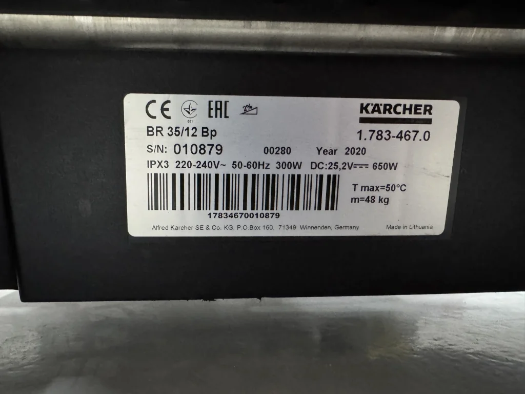 KARCHER SCHROB-/ZUIGMACHINE BR 35/12 C Bp Pack