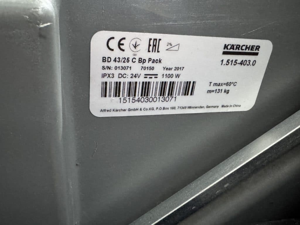 KARCHER SCHROB-/ZUIGMACHINE BD 43/25 C Bp Pack