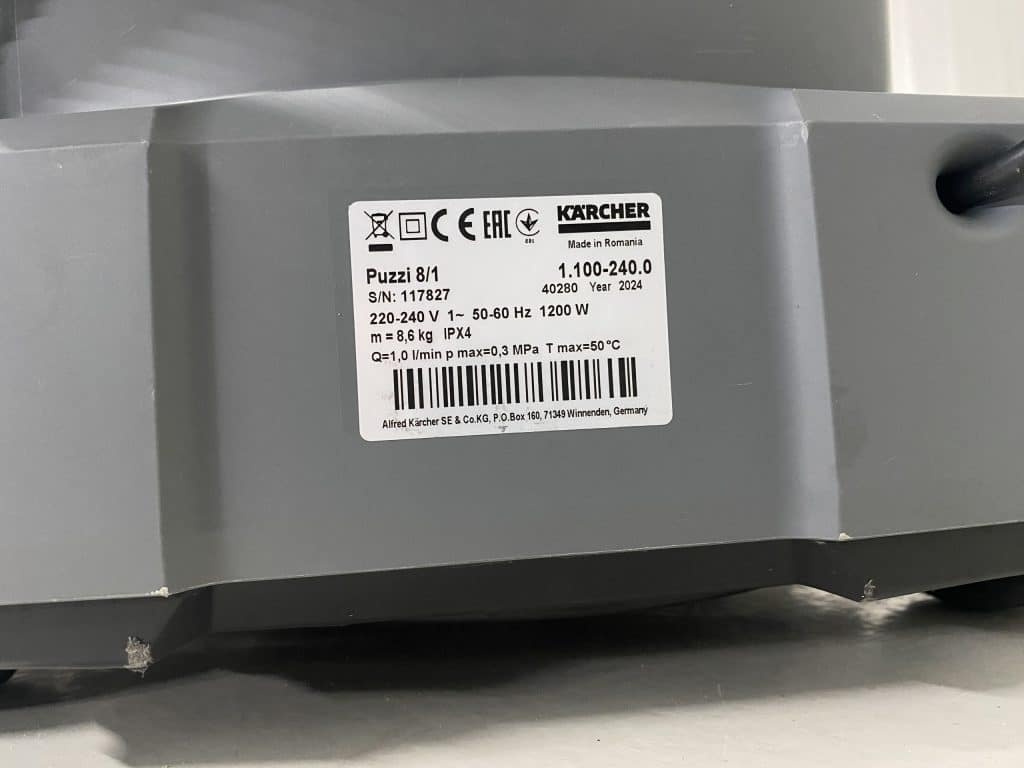 KARCHER SPROEI-EXTRACTIE BEKLEDINGREINIGER Puzzi 8/1 2024