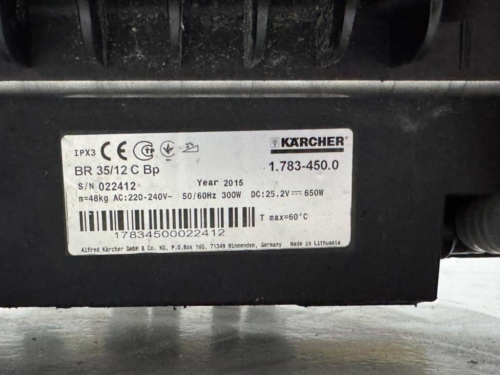 KARCHER SCHROB-/ZUIGMACHINE BR 35/12 C Bp Pack 2015