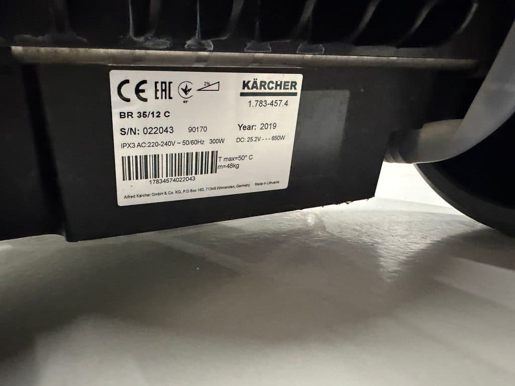 KARCHER SCHROB-/ZUIGMACHINE BR 35/12 C Bp Pack