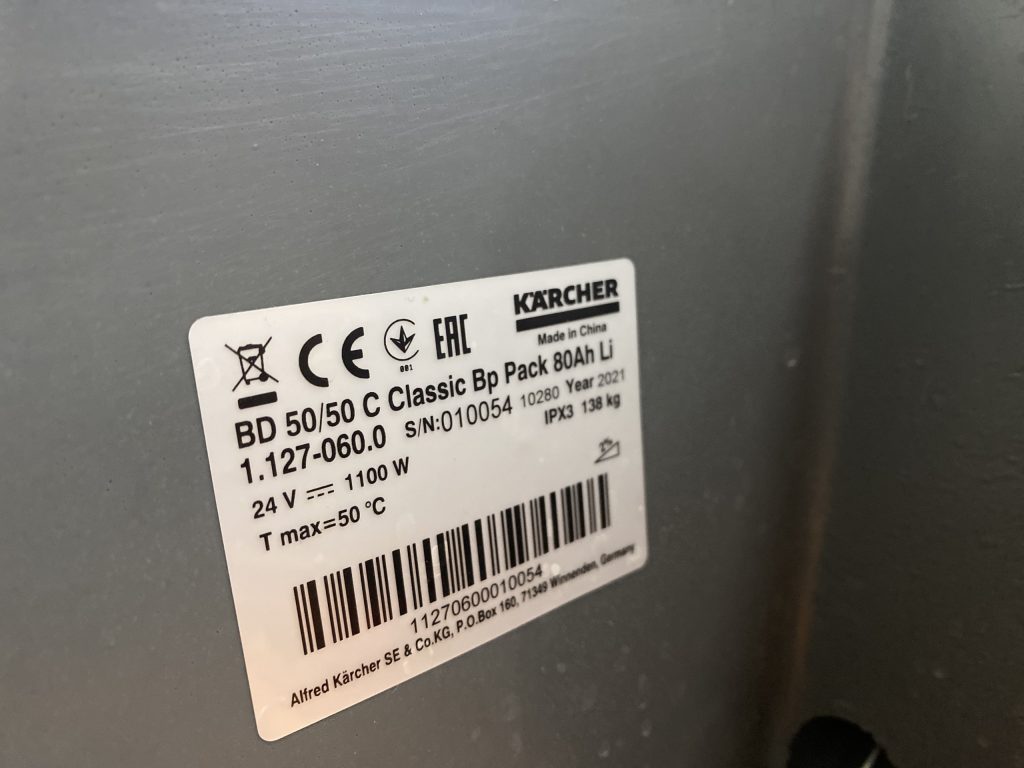 KARCHER SCHROBMACHINE BD 50/50 C Bp pack Classic