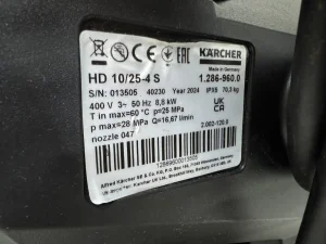 KARCHER KOUDWATER HOGEDRUKREINIGER HD 10/25-4 S 250 BAR 400V