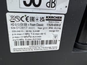 KARCHER HOGEDRUKREINIGER HD 5/13 EX EB +