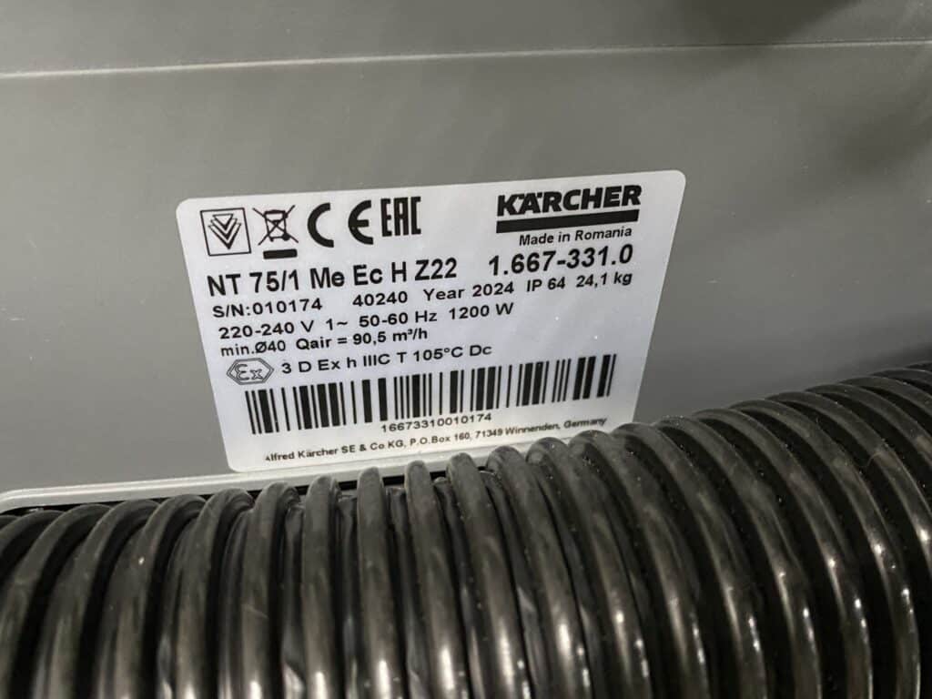 KARCHER Nat/droog stofzuiger NT 75/1 Me Ec H Z22