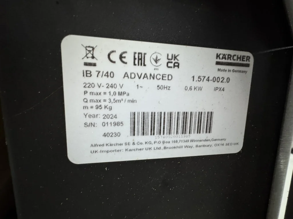 KARCHER DROOGIJSREINIGER IB 7/40 ADV
