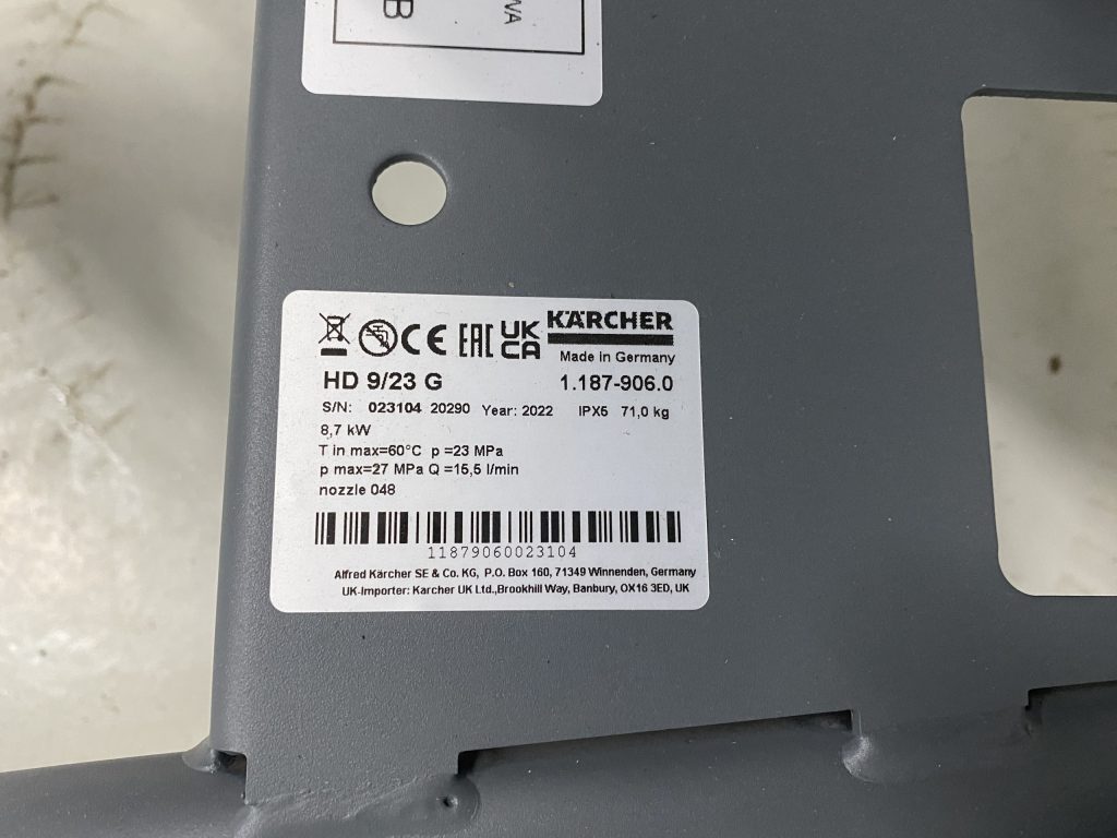 KARCHER HD 9/23 G Hogedrukreiniger 230 bar Honda benzinemotor