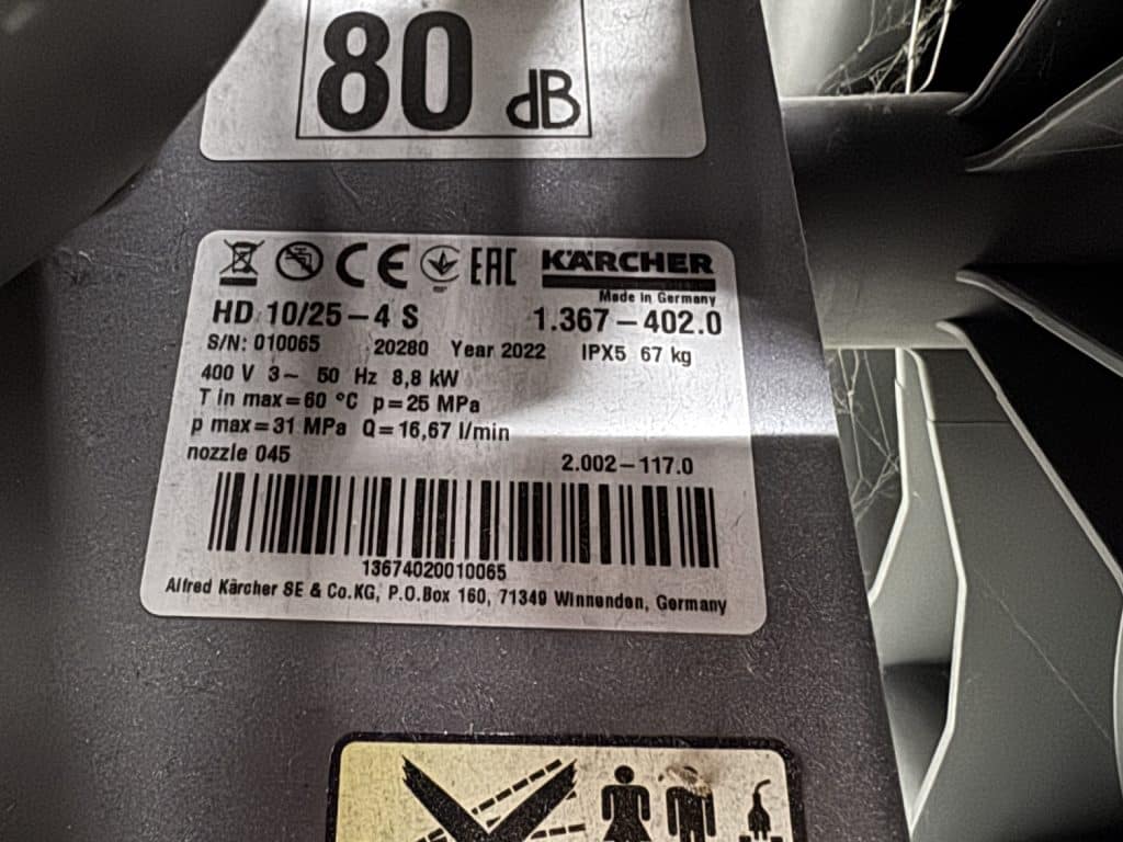 KARCHER HOGEDRUKREINIGER HD 10/25-4 S Classic