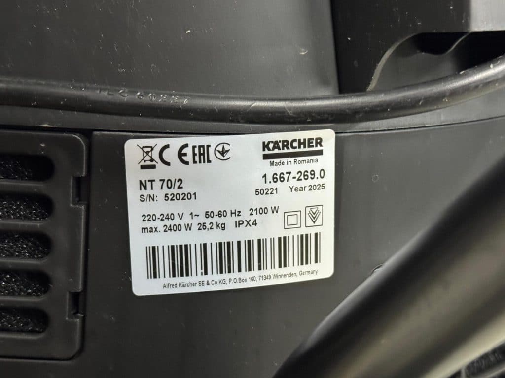 KARCHER NAT/DROOG STOFZUIGER NT 70/2