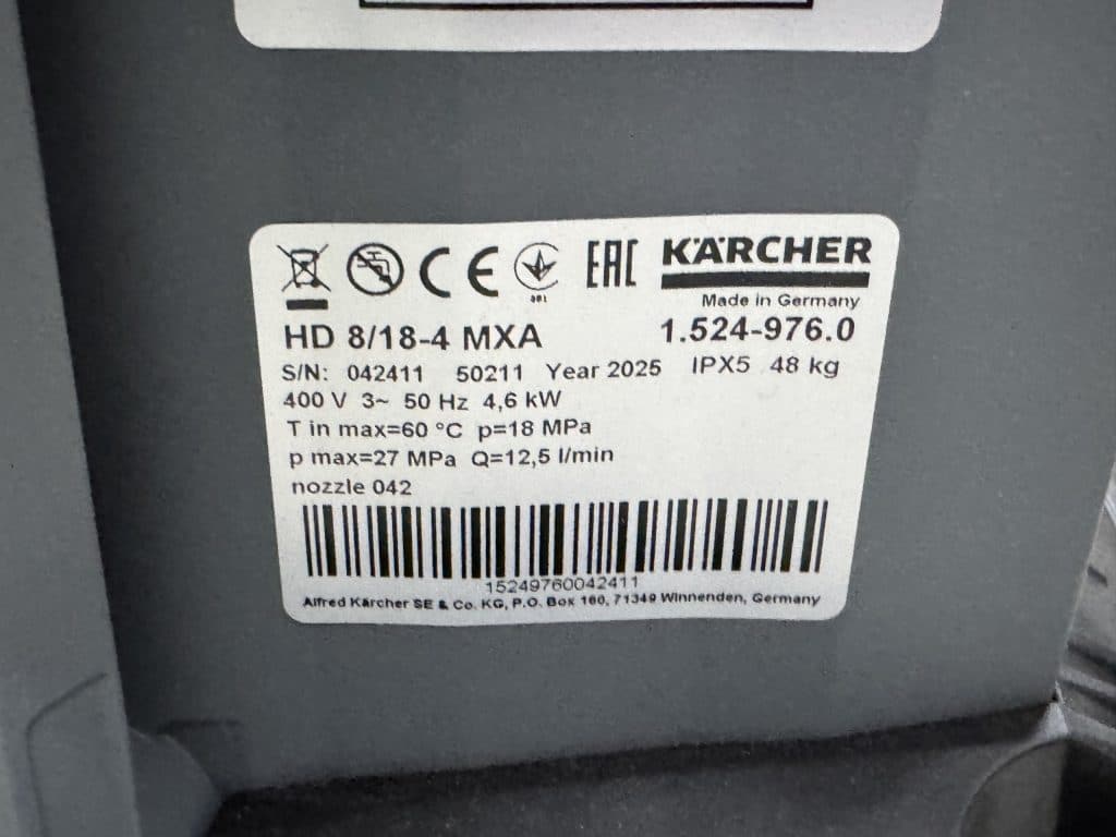 KARCHER Hogedrukreiniger HD 8/18-4 MXA Plus *EU