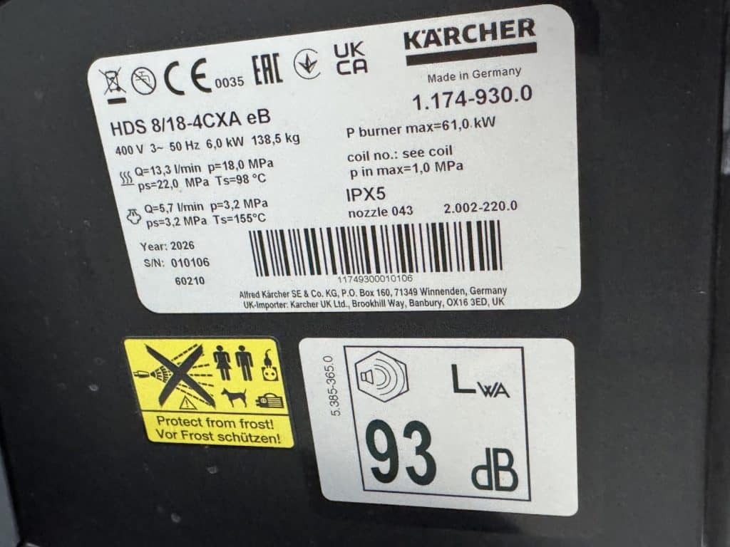 KARCHER Hogedrukreiniger HDS 8/18-4 CXA